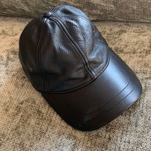 Leather baseball hat